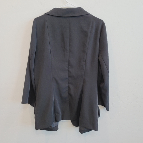 Daniel Rainn Open Front Black Blazer Jacket Women's Size 1X - Picture 3 of 12